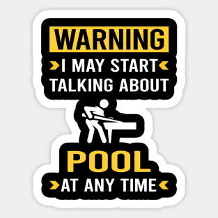 Warning Pool Sticker